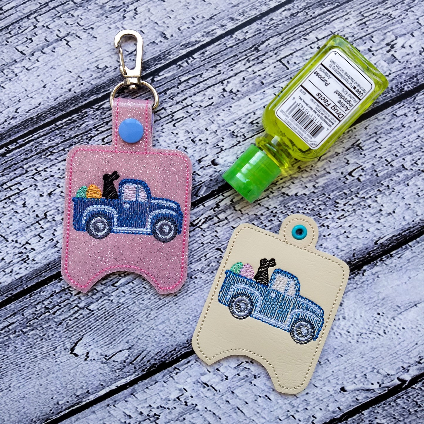 Sketch Easter Truck Sanitizer Holders - DIGITAL Embroidery DESIGN