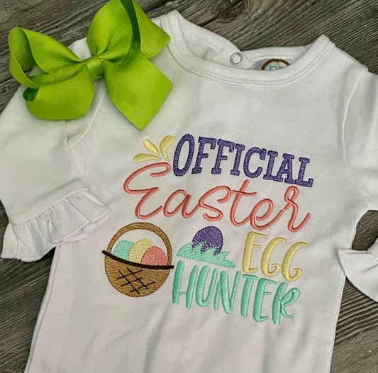 Official Easter Egg Hunter - 2 sizes- Digital Embroidery Design