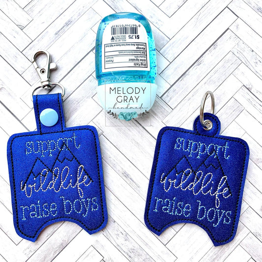 Support Wildlife Raise Boys Sanitizer Holders - DIGITAL Embroidery DESIGN