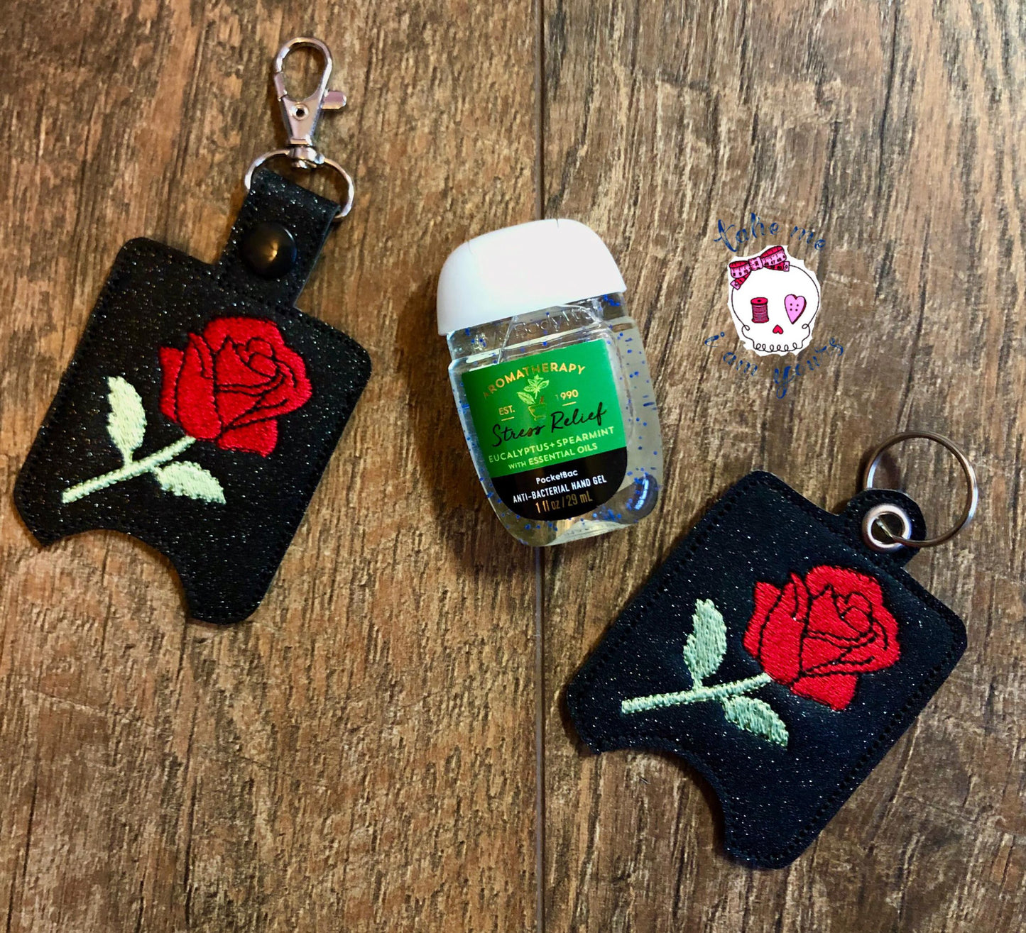 Rose Sanitizer Holders - DIGITAL Embroidery DESIGN