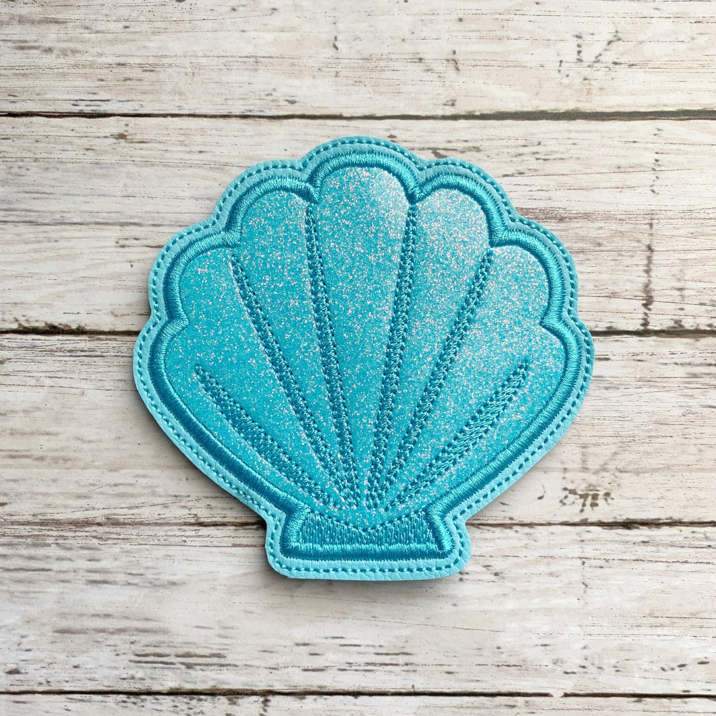 Applique Seashell Coaster 4x4 - DIGITAL Embroidery DESIGN