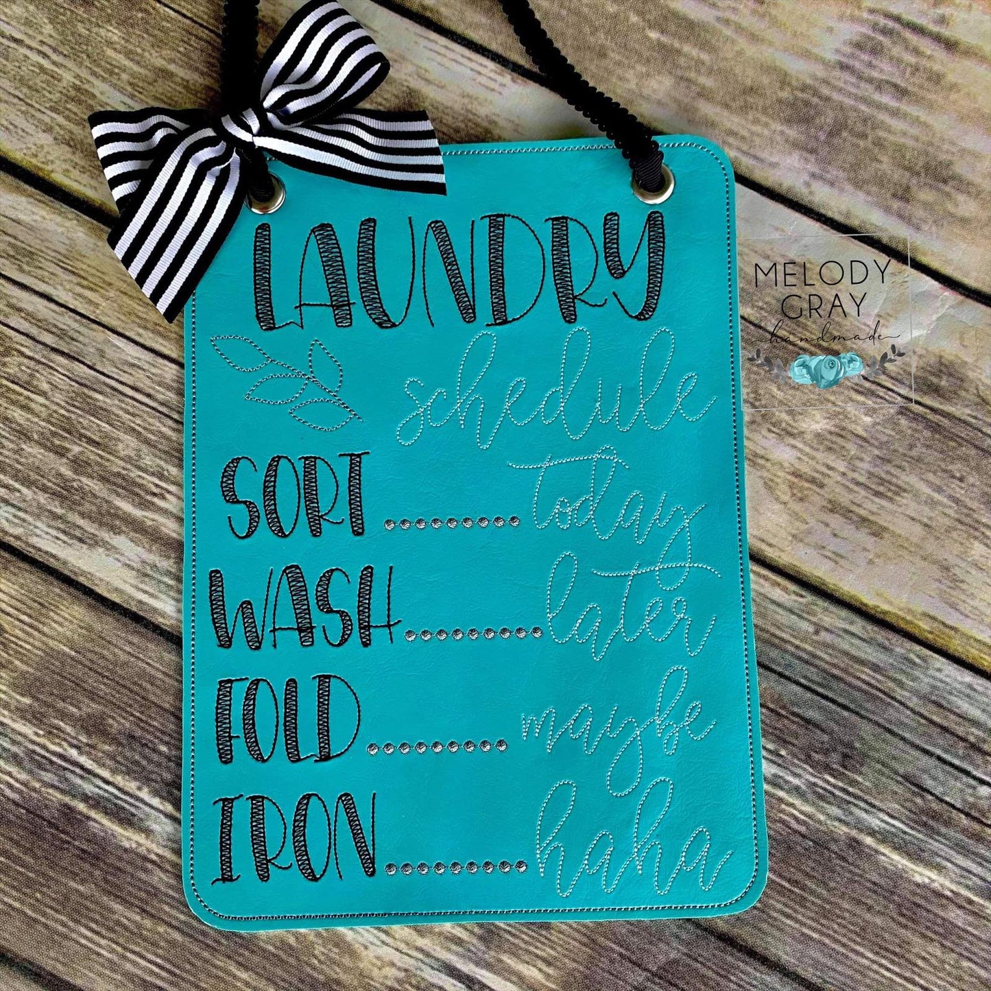 Laundry Schedule Hanger - 3 sizes - Digital Embroidery Design