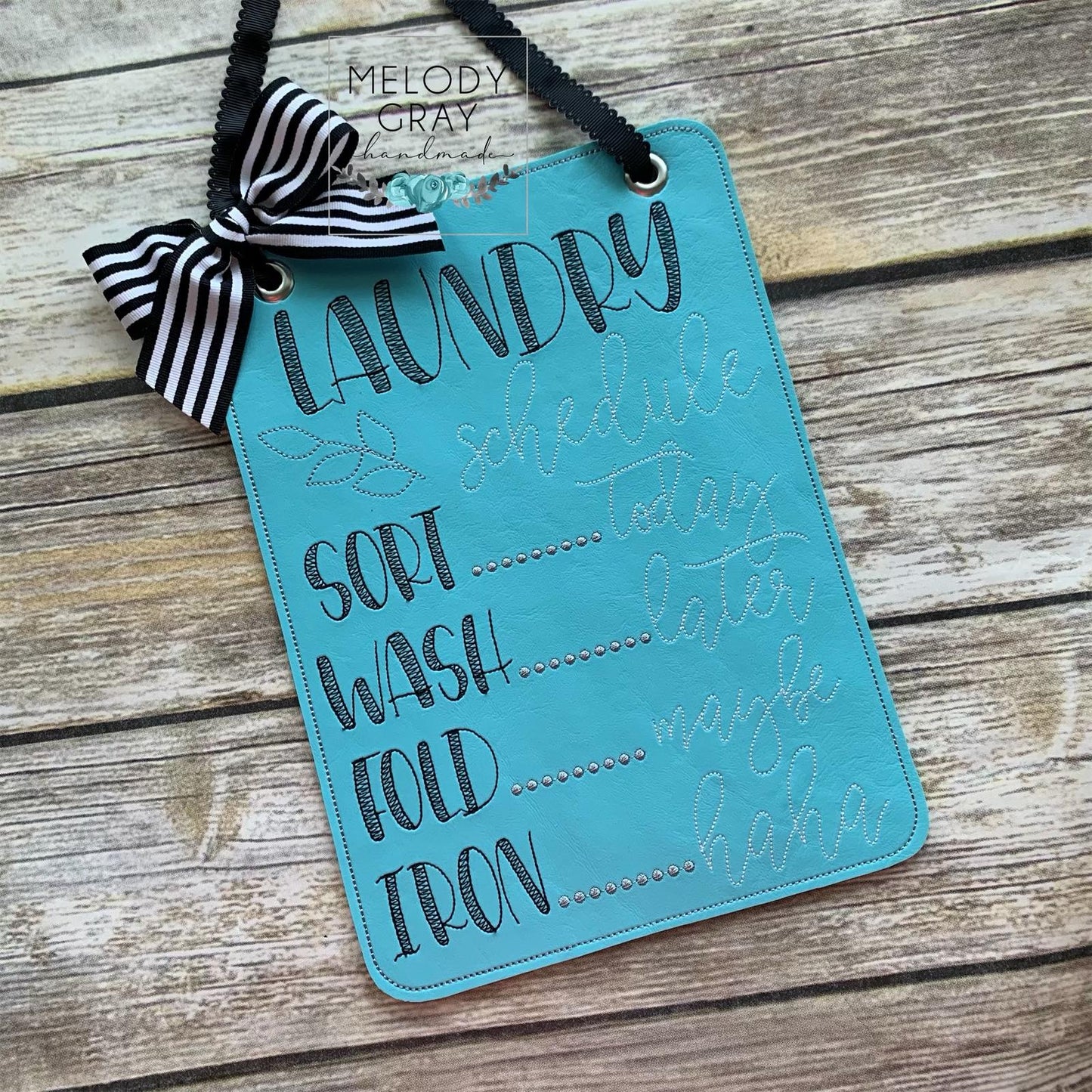 Laundry Schedule Hanger - 3 sizes - Digital Embroidery Design