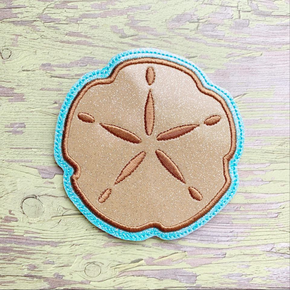 Applique Sand Dollar Coaster 4x4 - DIGITAL Embroidery DESIGN