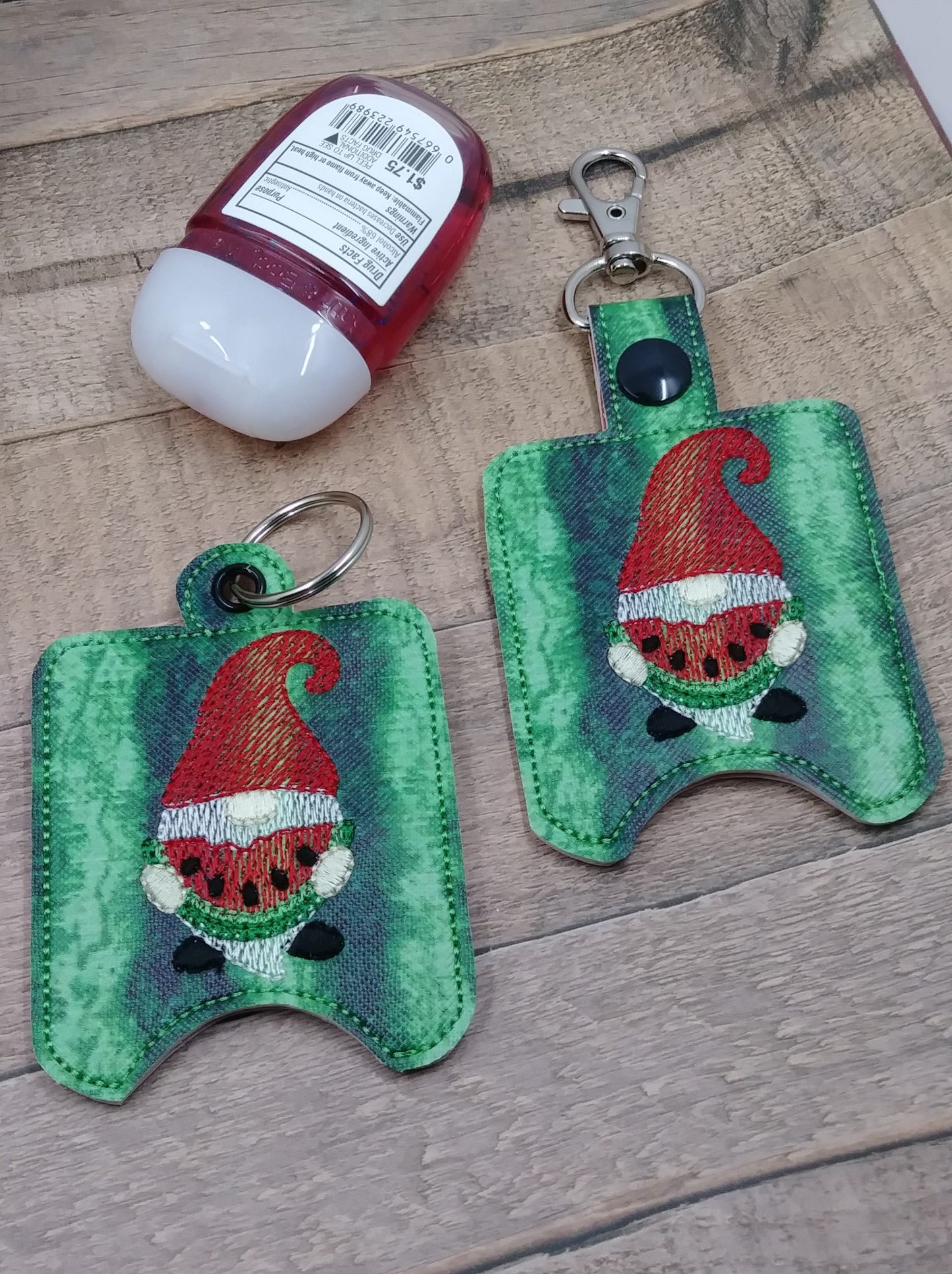 Watermelon Gnome Sanitizer Holders - DIGITAL Embroidery DESIGN