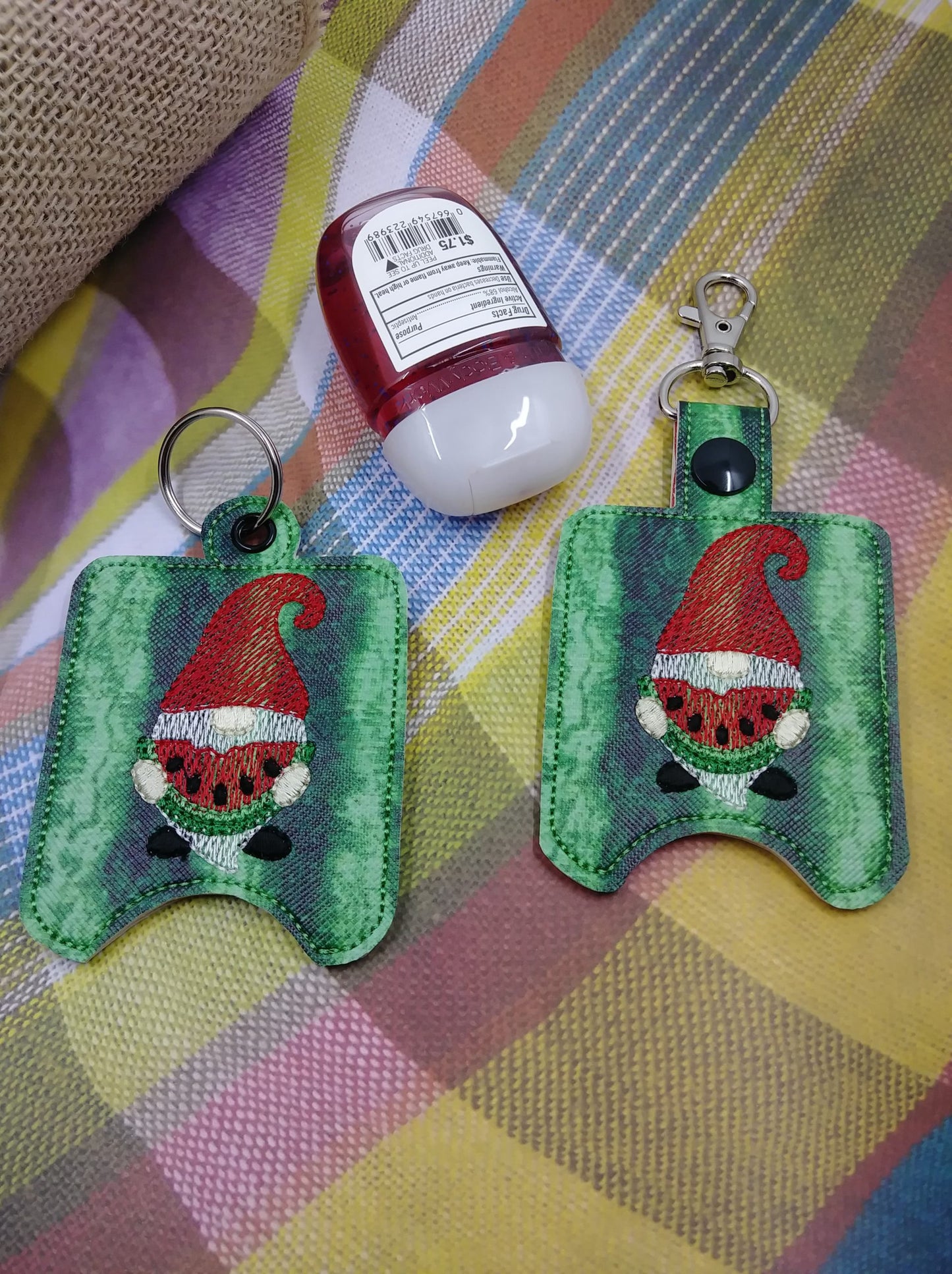 Watermelon Gnome Sanitizer Holders - DIGITAL Embroidery DESIGN