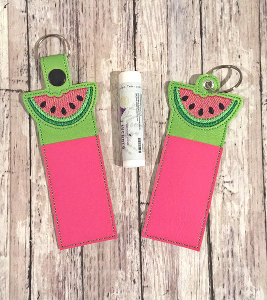 Watermelon Lip Balm Holders 5x7 - DIGITAL Embroidery DESIGN\