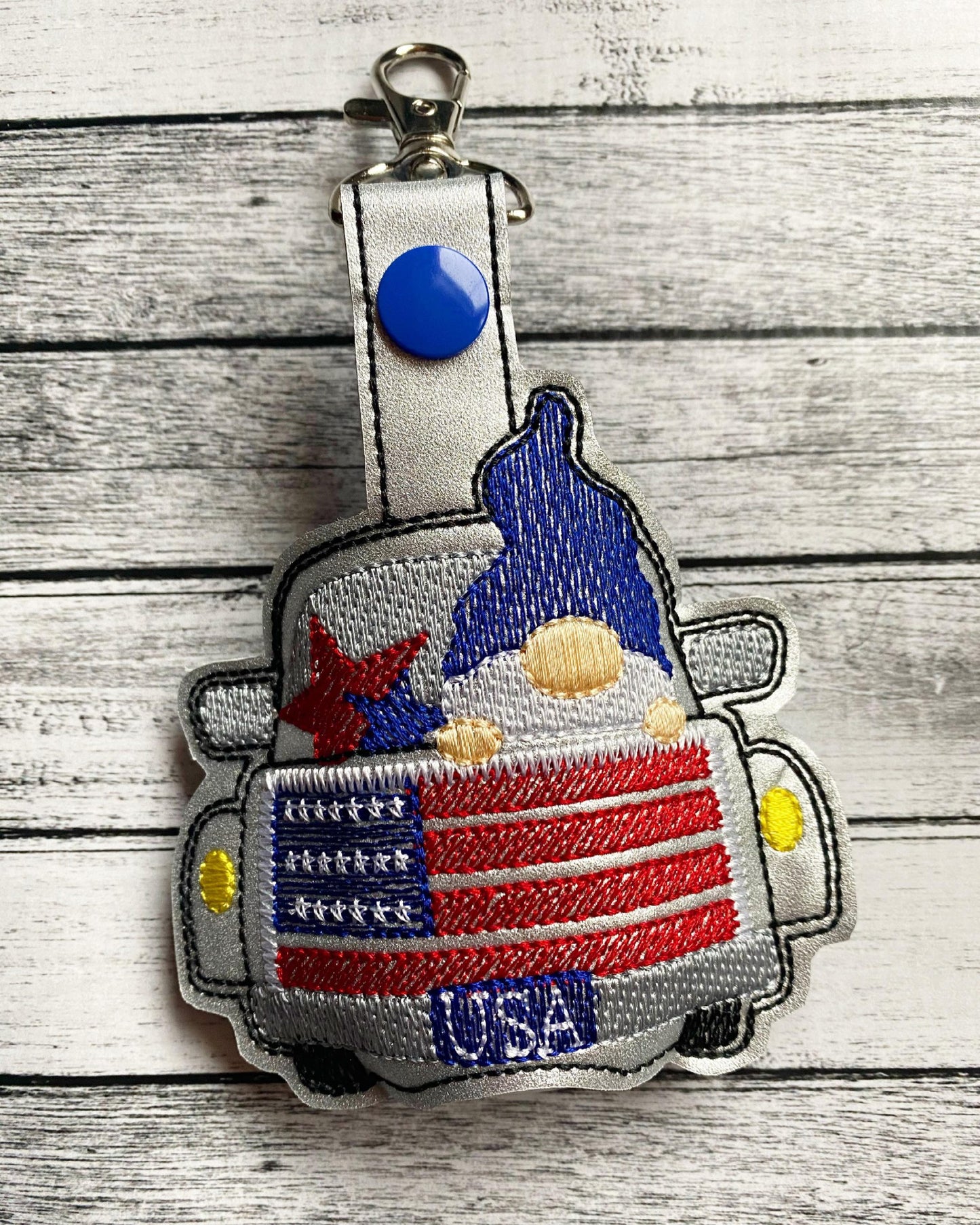 Gnome Truck USA Sanitizer Holder - DIGITAL Embroidery DESIGN
