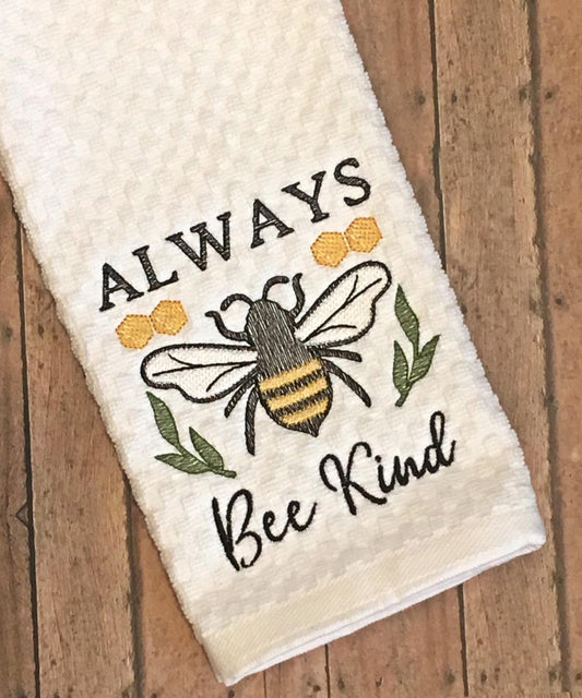 Always Bee Kind - 4 sizes- Digital Embroidery Design