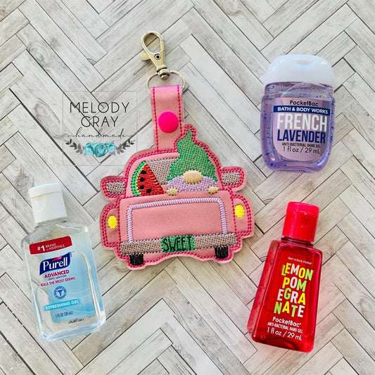 Gnome Truck Sanitizer Holder - DIGITAL Embroidery DESIGN
