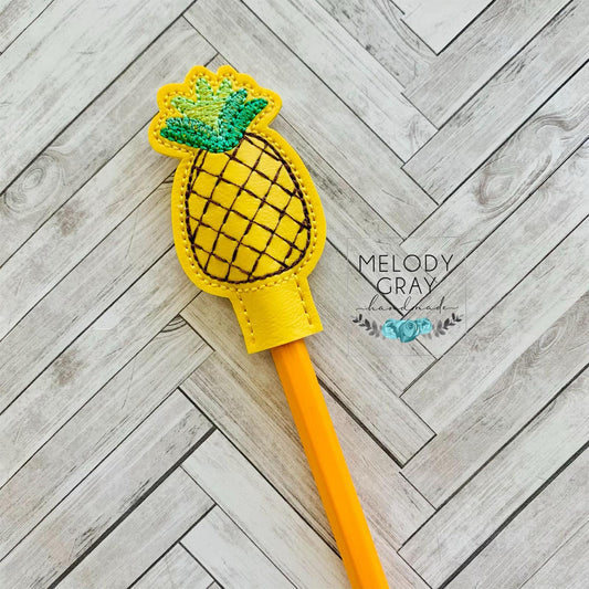 Pineapple Pencil Toppers 4x4 and 5x7 included- DIGITAL Embroidery DESIGN