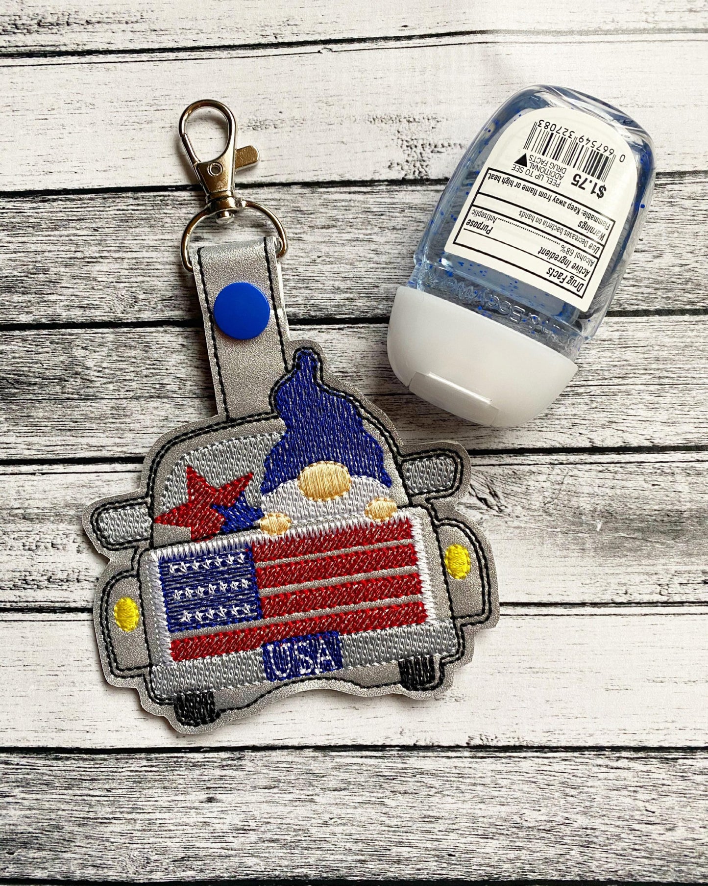 Gnome Truck USA Sanitizer Holder - DIGITAL Embroidery DESIGN
