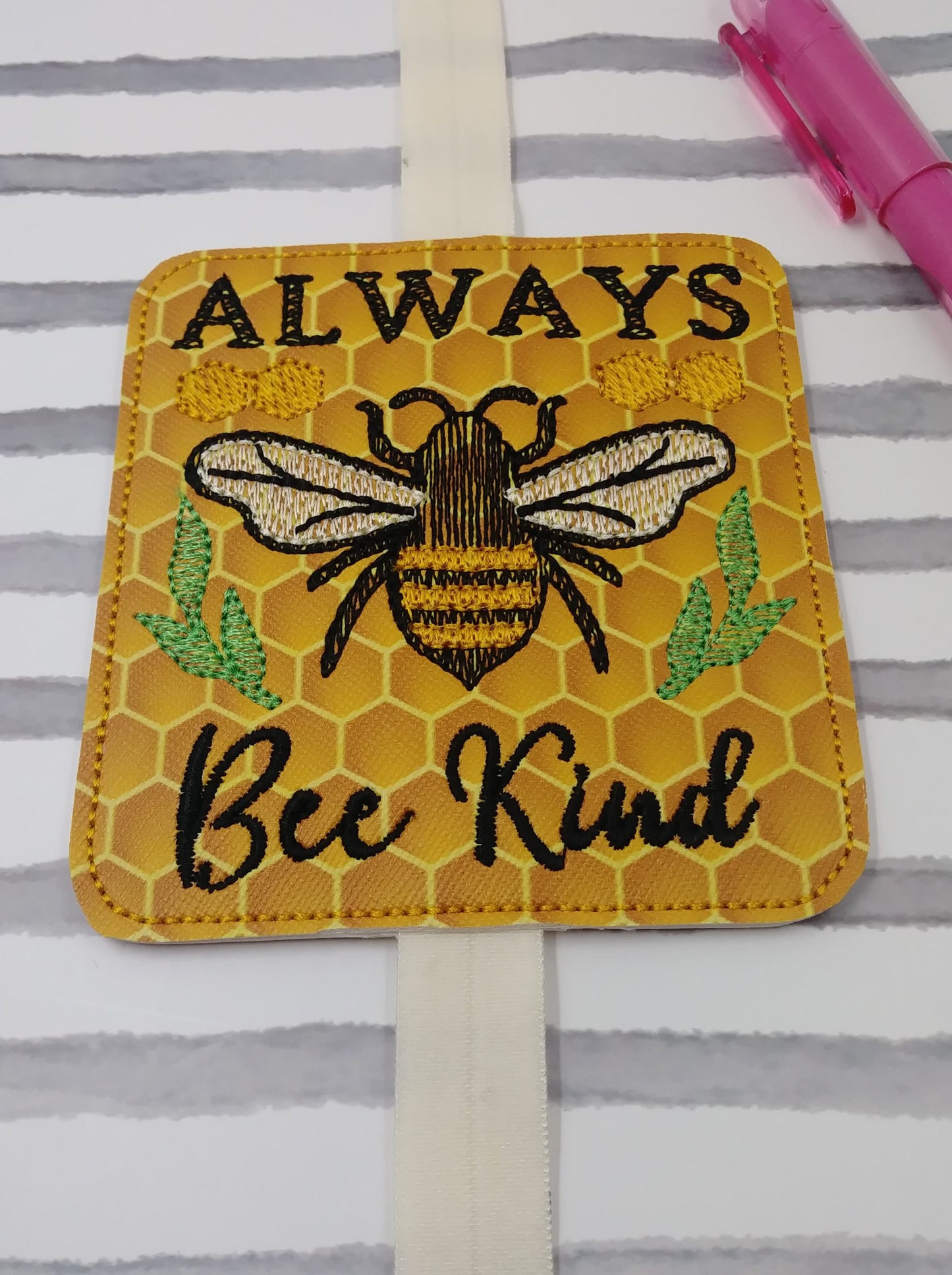 Always Bee Kind Book Band - Embroidery Design, Digital File