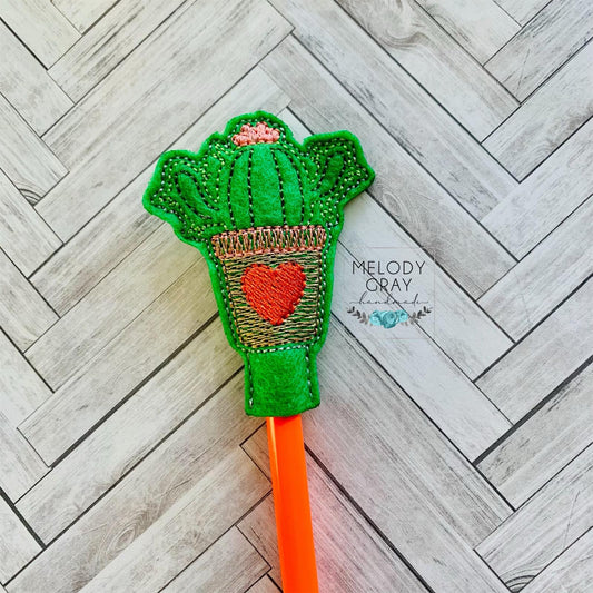 Cactus Pencil Toppers 4x4 and 5x7 included- DIGITAL Embroidery DESIGN