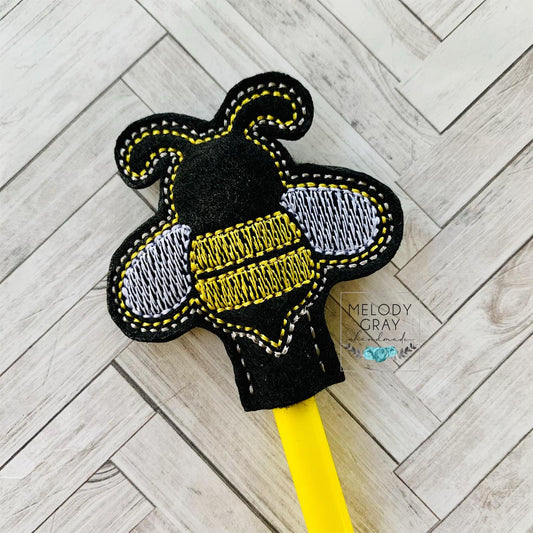 Bee Pencil Toppers 4x4 and 5x7 included- DIGITAL Embroidery DESIGN
