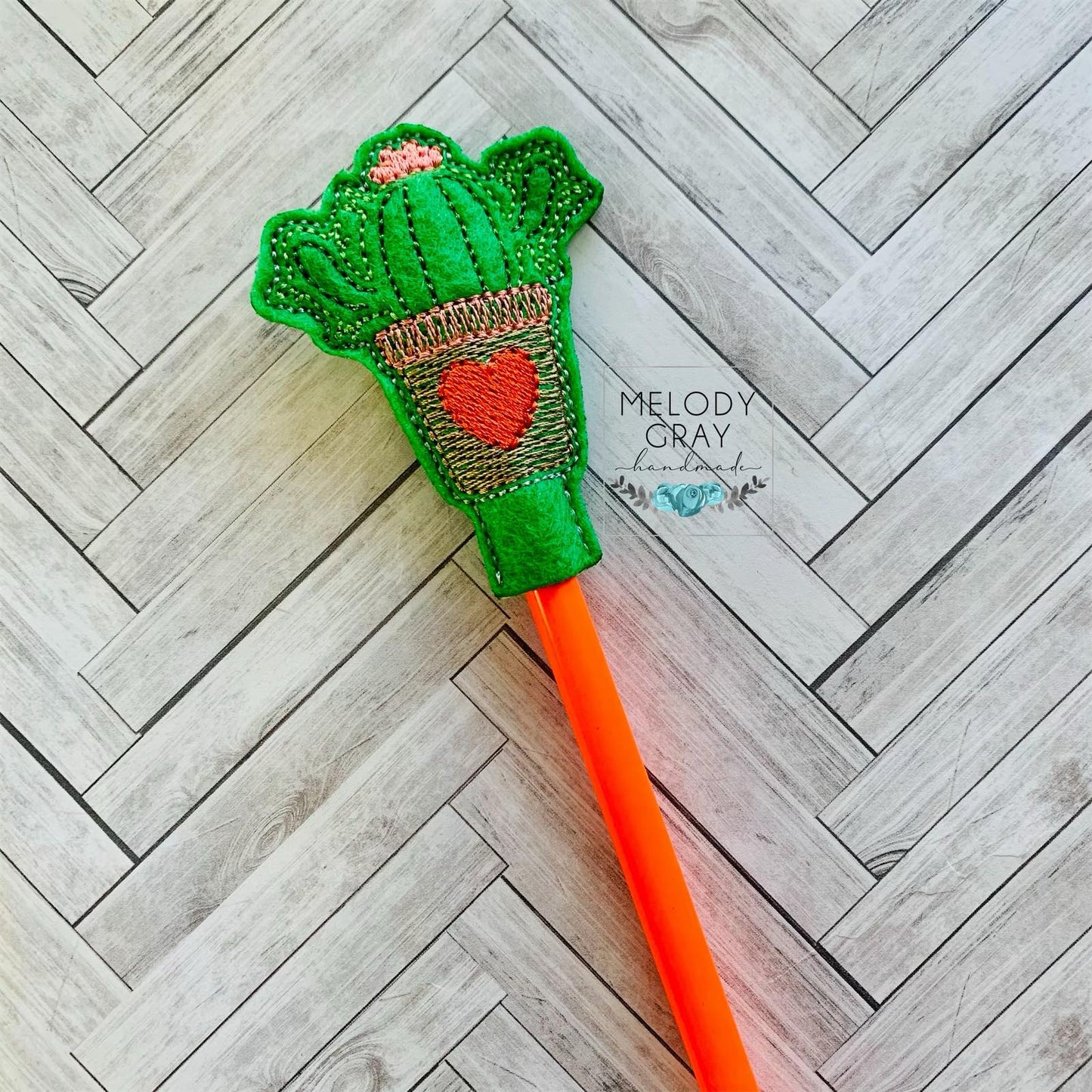 Cactus Pencil Toppers 4x4 and 5x7 included- DIGITAL Embroidery DESIGN