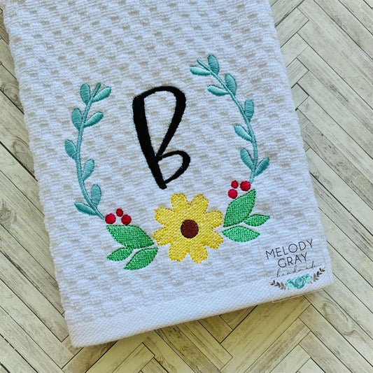 Flower Frame - 3 sizes- Digital Embroidery Design