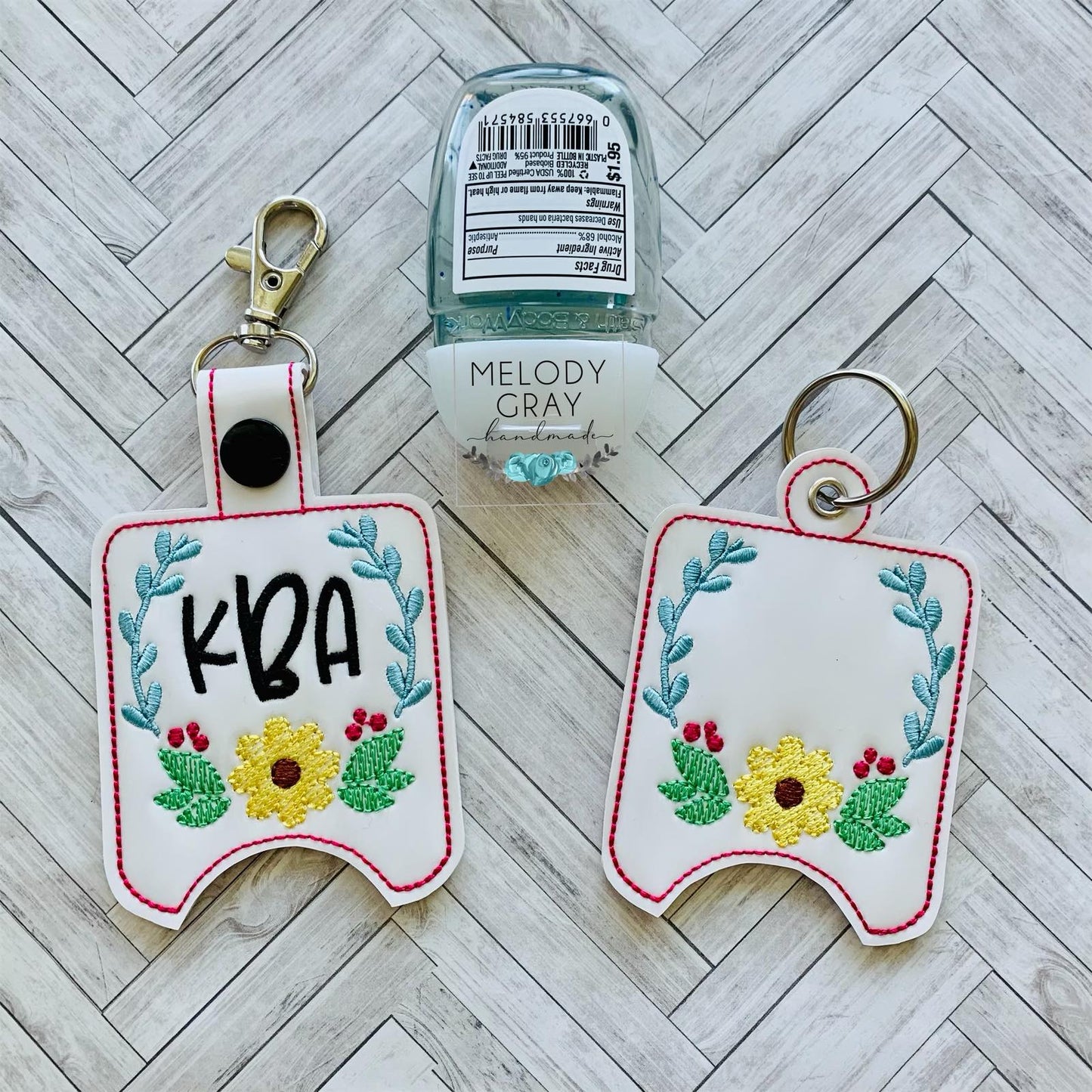 Flower Frame Sanitizer Holders - DIGITAL Embroidery DESIGN