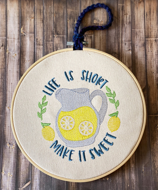 Life is Short - 3 sizes- Digital Embroidery Design