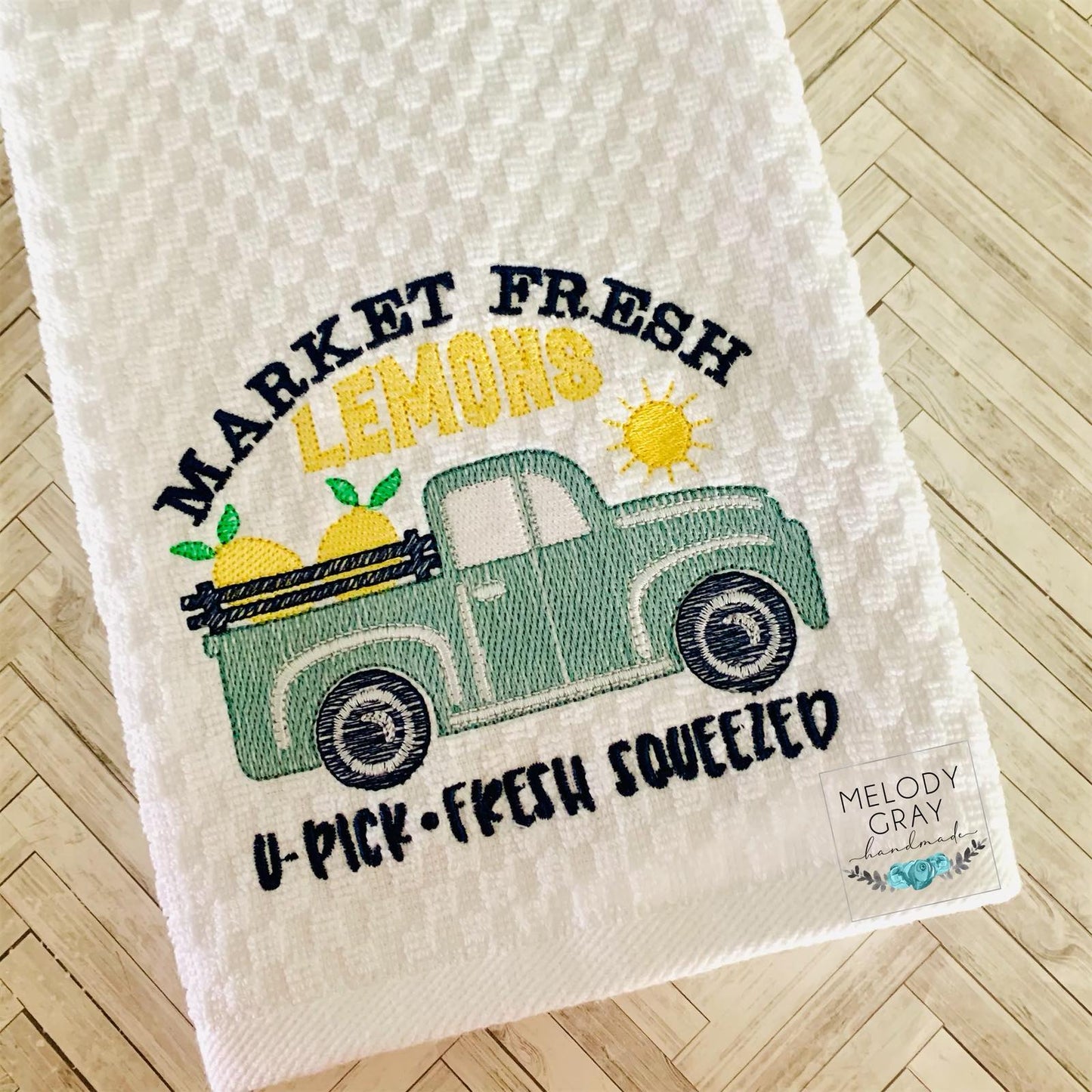 Market Fresh Lemons - 3 sizes- Digital Embroidery Design
