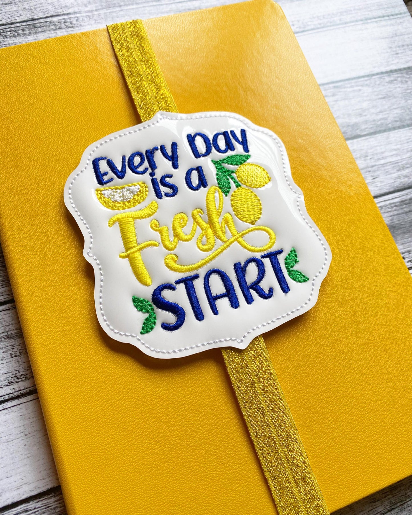 Every Day is a Fresh Start Book Band - Embroidery Design, Digital File