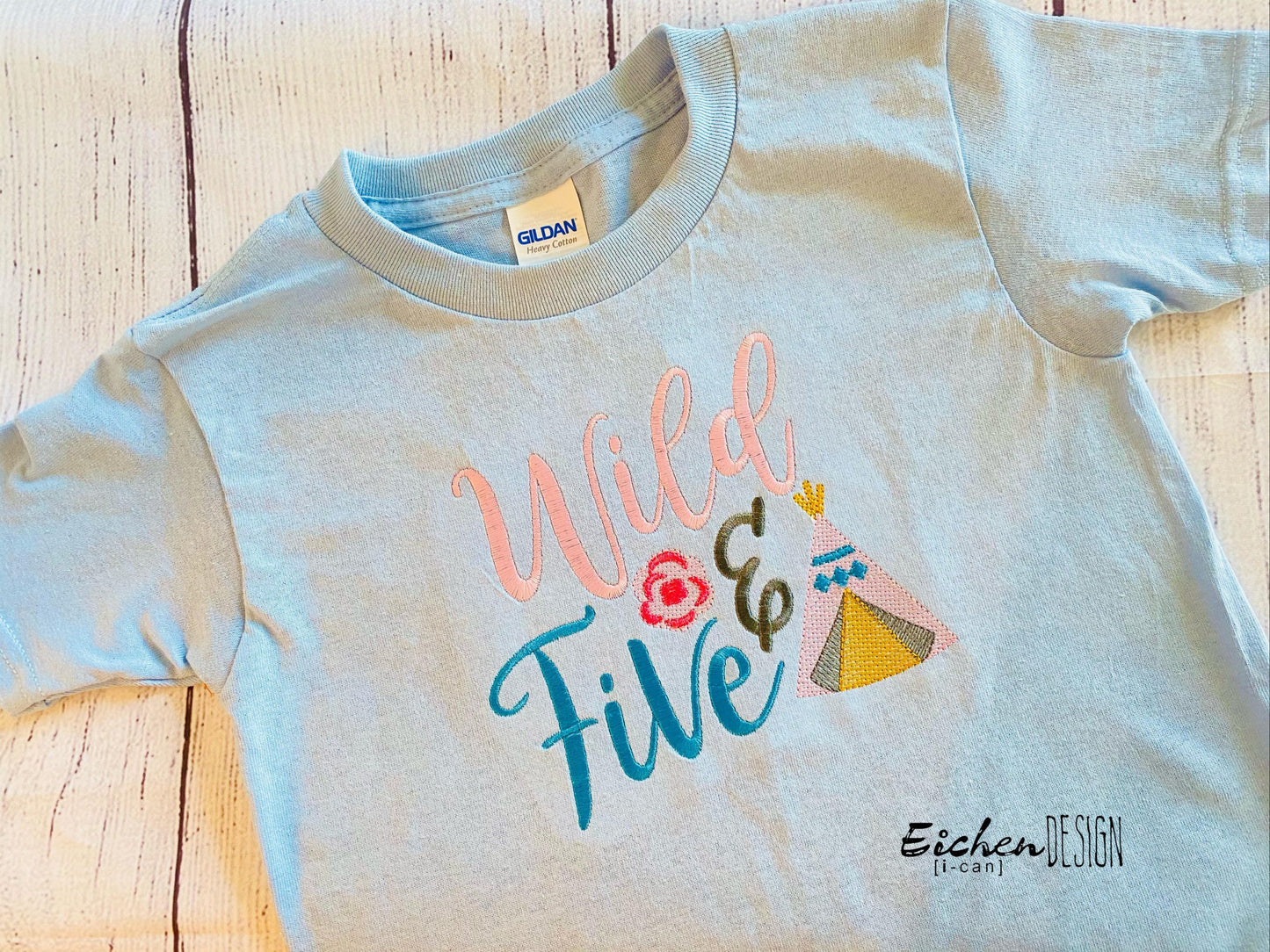 Boho Wild and Five- 4 sizes- Digital Embroidery Design
