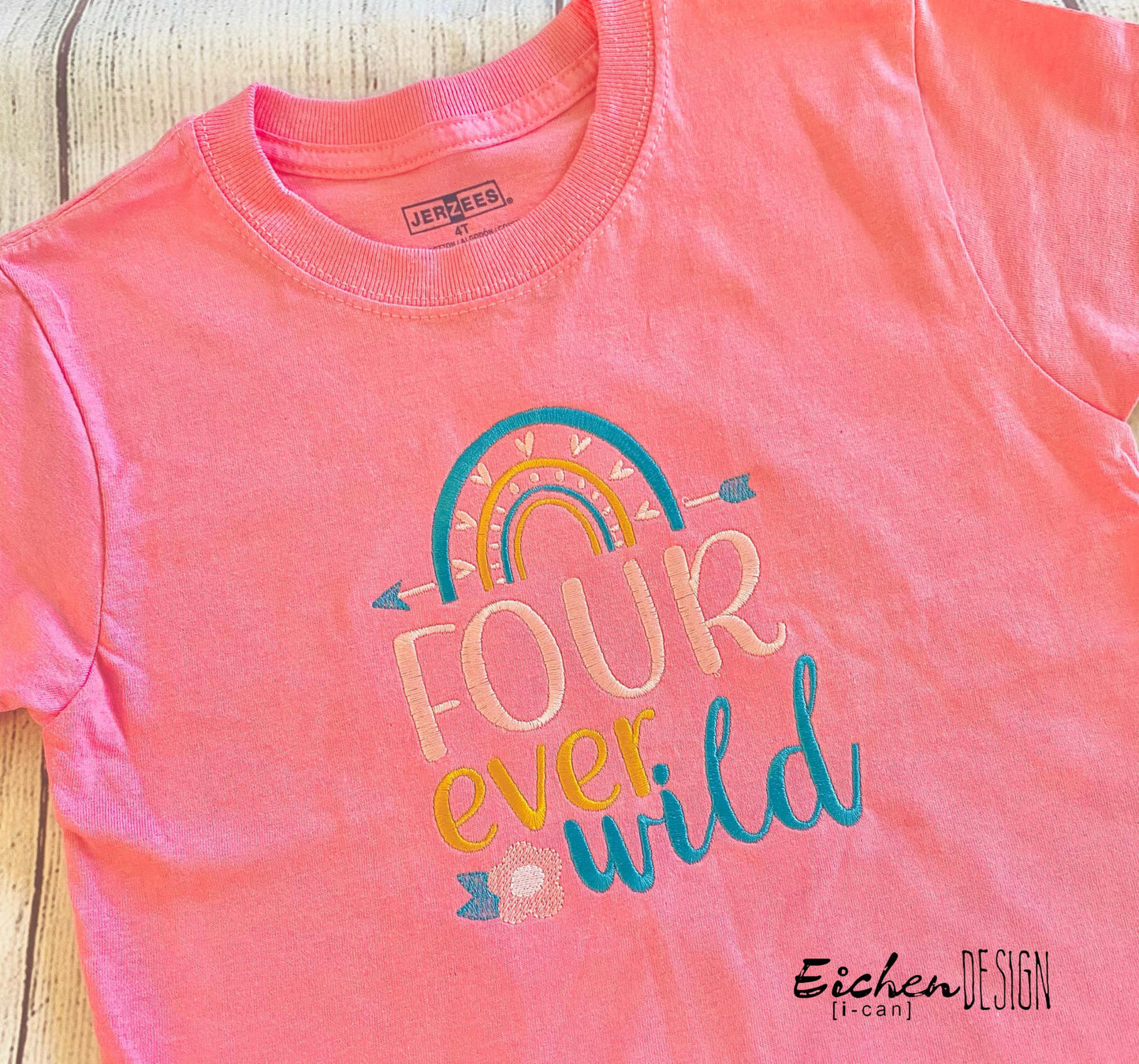 Boho Four Ever Wild- 4 sizes- Digital Embroidery Design