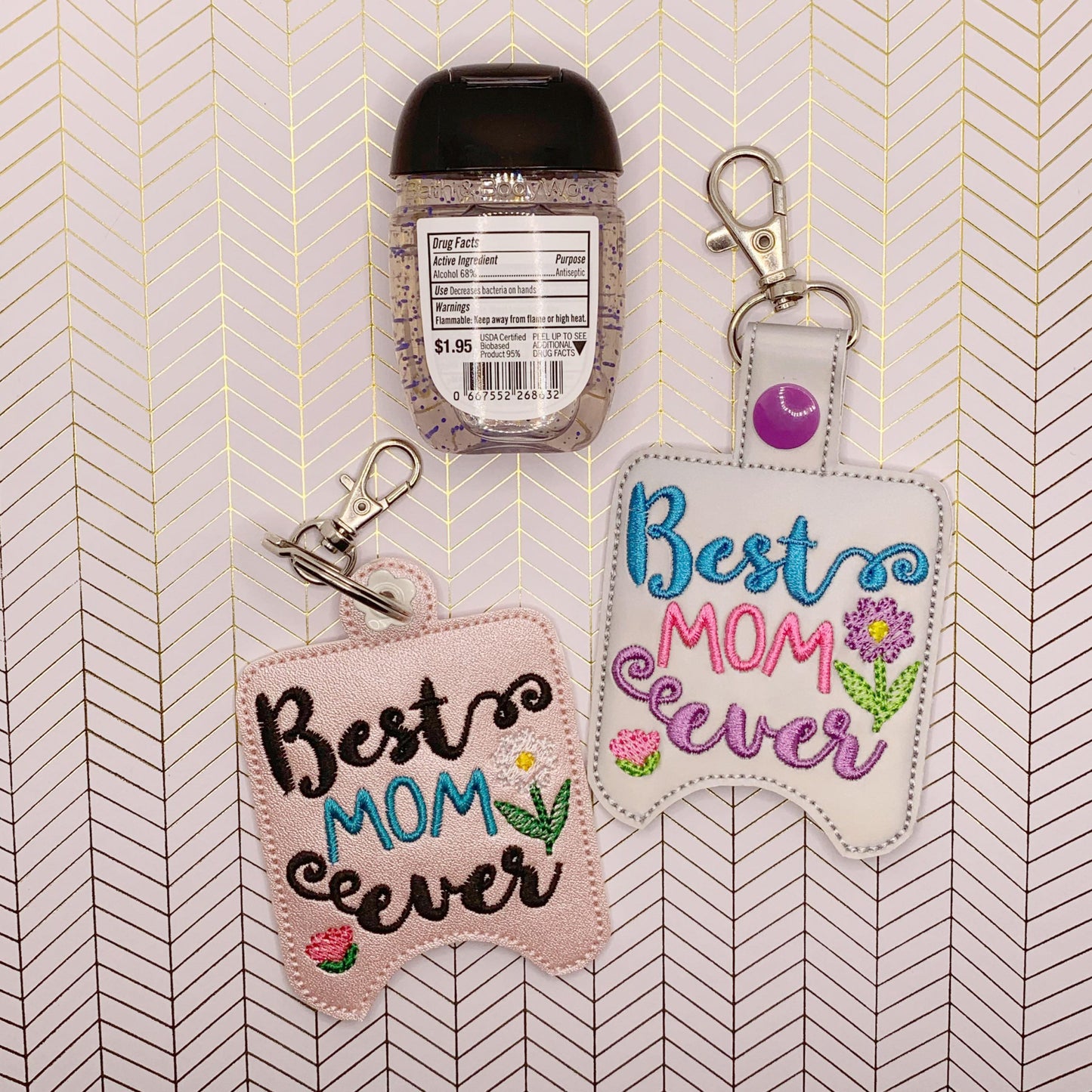 Best Mom Ever Sanitizer Holders - DIGITAL Embroidery DESIGN