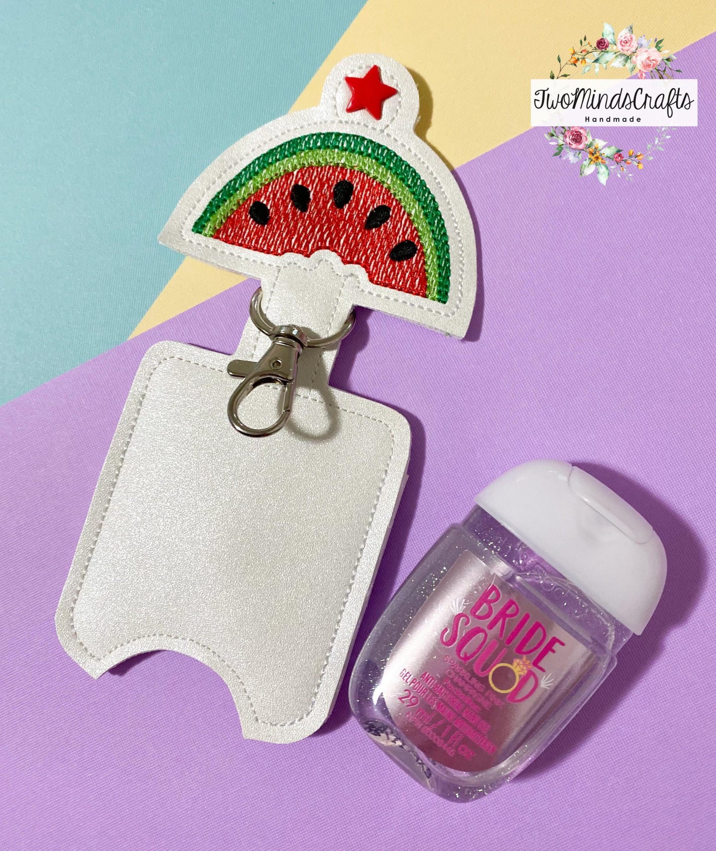 Watermelon Sketch Fold Over Sanitizer Holder 5x7- DIGITAL Embroidery DESIGN