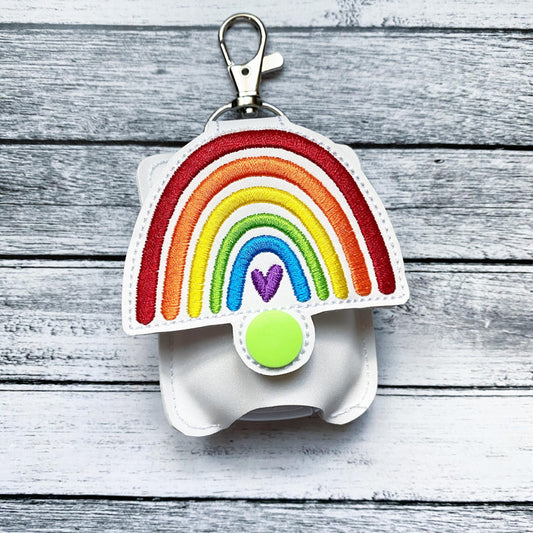 Boho Rainbow Fold Over Sanitizer Holder 5x7- DIGITAL Embroidery DESIGN