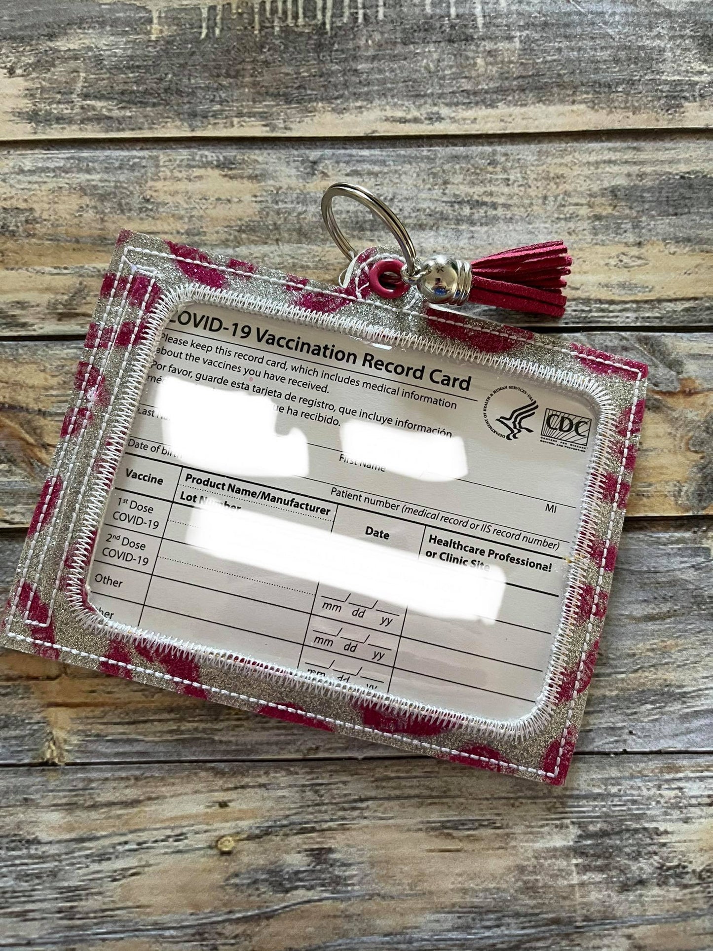 Vaccination Card Holder Eyelet 5x7