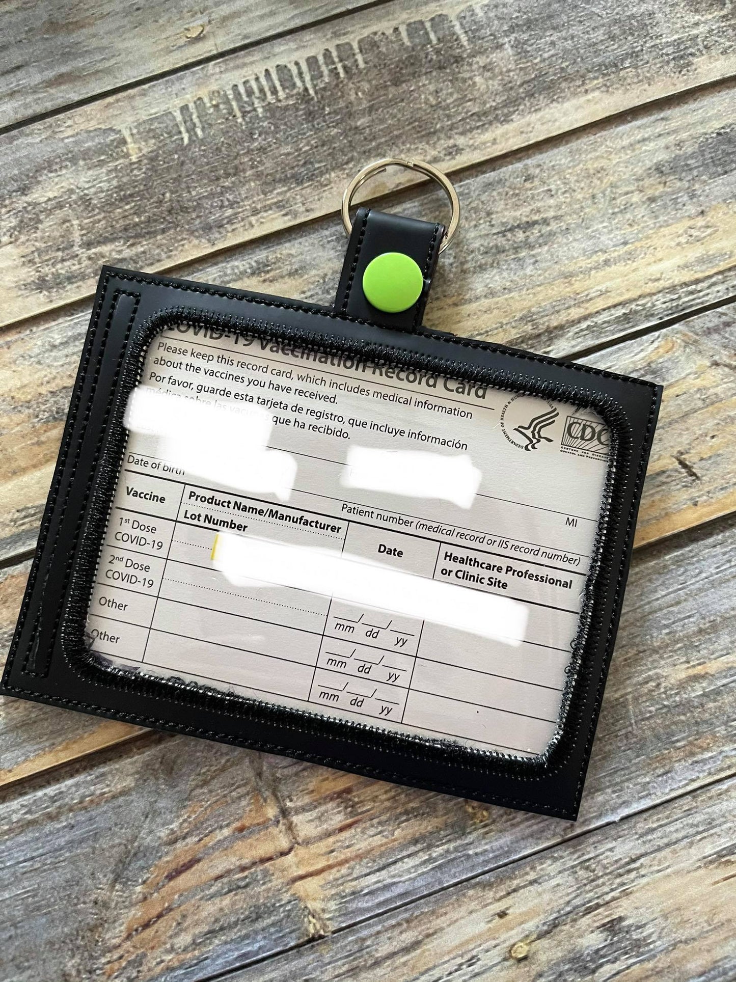 Vaccination Card Holder Snaptab 5x7