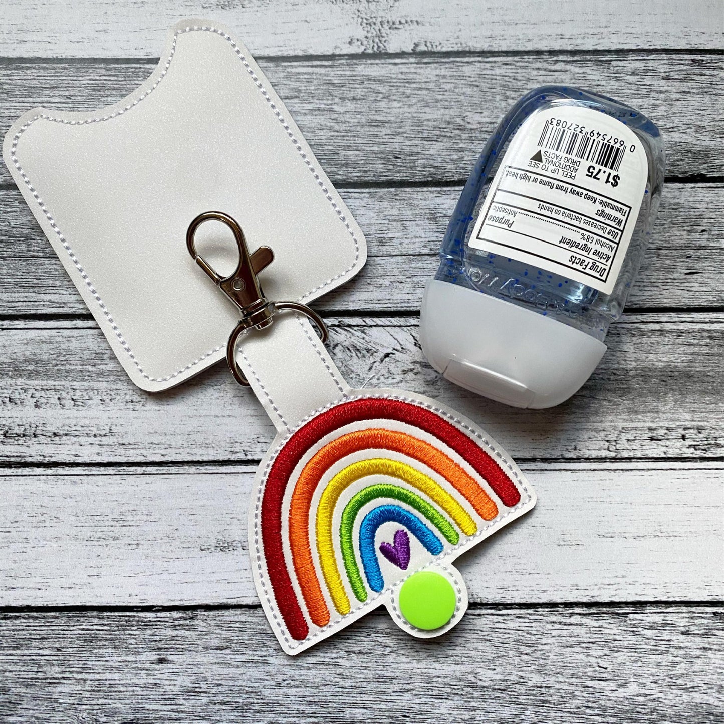 Boho Rainbow Fold Over Sanitizer Holder 5x7- DIGITAL Embroidery DESIGN
