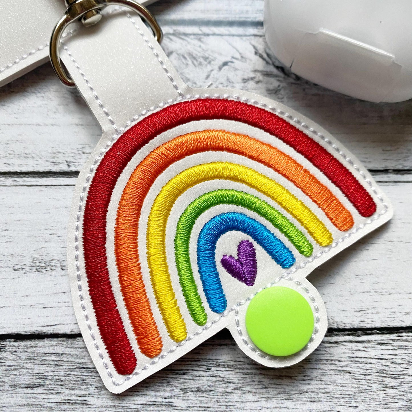 Boho Rainbow Fold Over Sanitizer Holder 5x7- DIGITAL Embroidery DESIGN