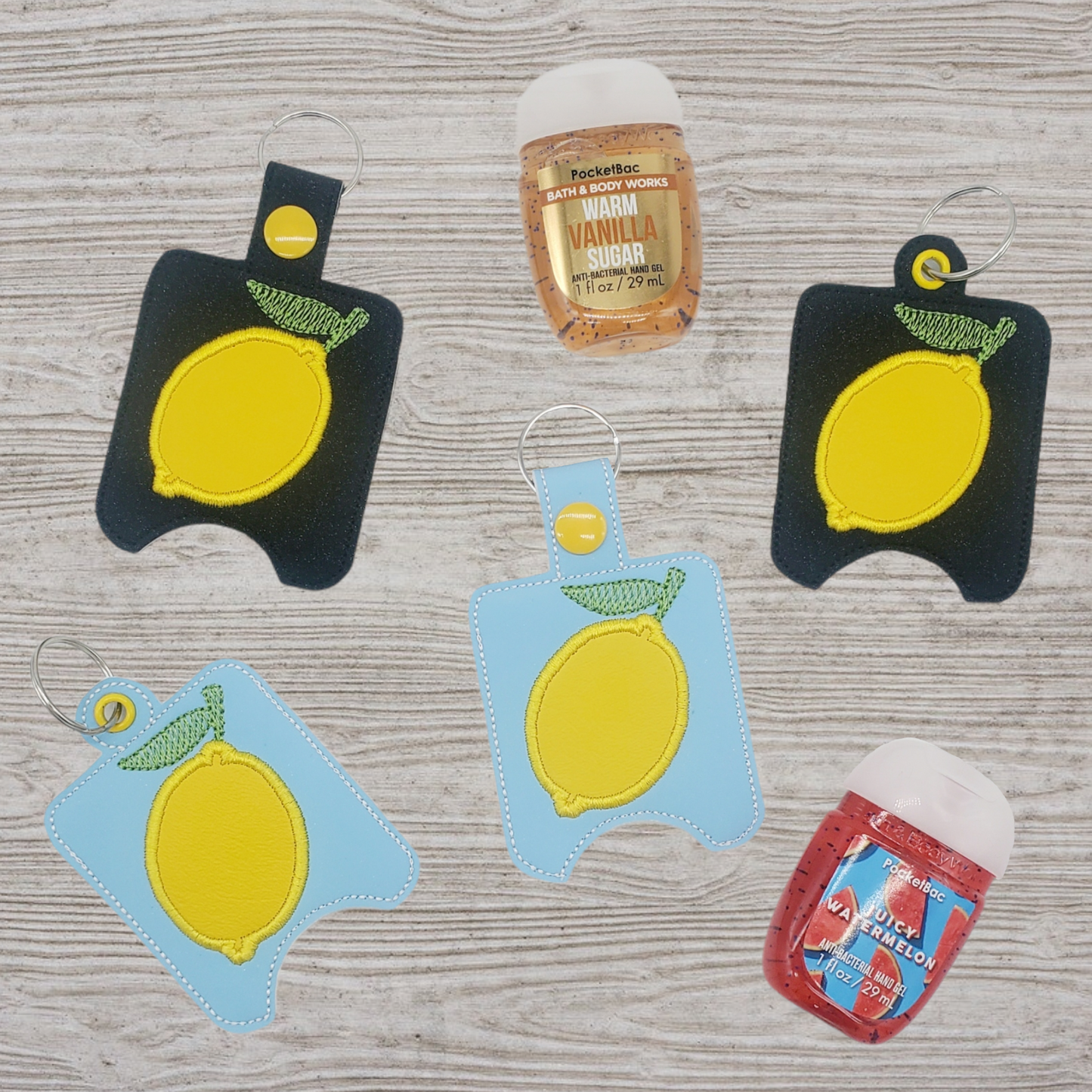 Lemon Applique Sanitizer Holders - DIGITAL Embroidery DESIGN