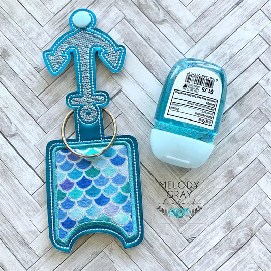 Anchor Applique Fold Over Sanitizer Holder 5x7- DIGITAL Embroidery DESIGN