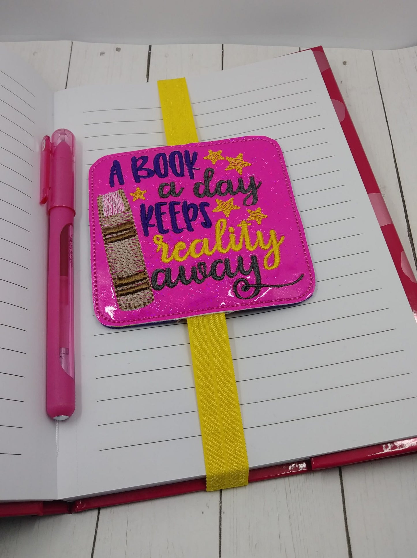 A book a day Book Band - Embroidery Design, Digital File