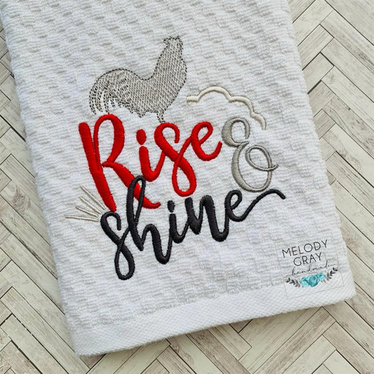 Rise and Shine - 3 sizes- Digital Embroidery Design