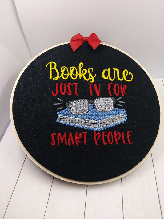 TV for smart people - 3 sizes- Digital Embroidery Design