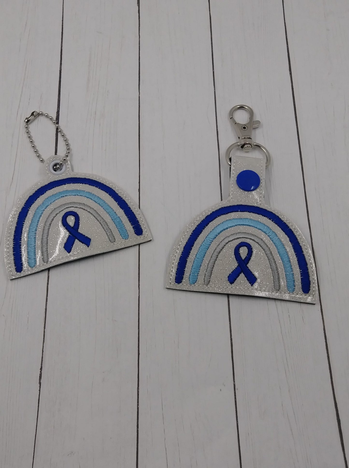 Boho Rainbow Awareness Ribbon Fobs - DIGITAL Embroidery DESIGN
