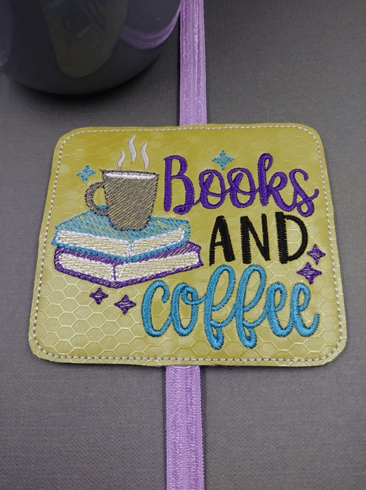 Books and Coffee Book Band - Embroidery Design, Digital File
