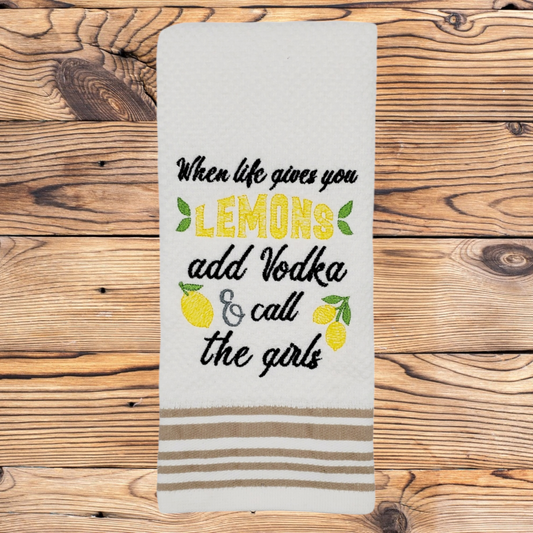 When Life Gives you Lemons - 2 sizes- Digital Embroidery Design
