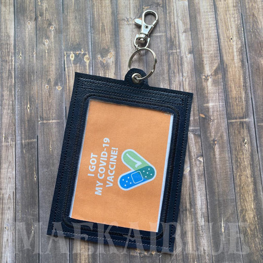Vertical Vaccination Card Holder Eyelet 5x7