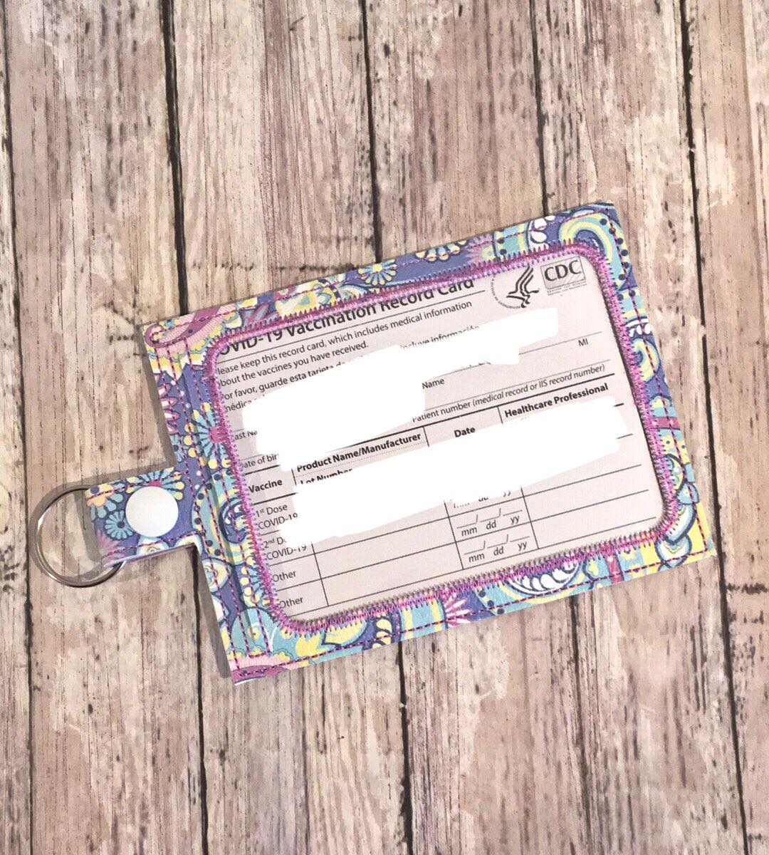 Vertical Vaccination Card Holder Snaptab 5x7