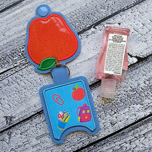 Apple Applique Fold Over Sanitizer Holder 5x7- DIGITAL Embroidery DESIGN
