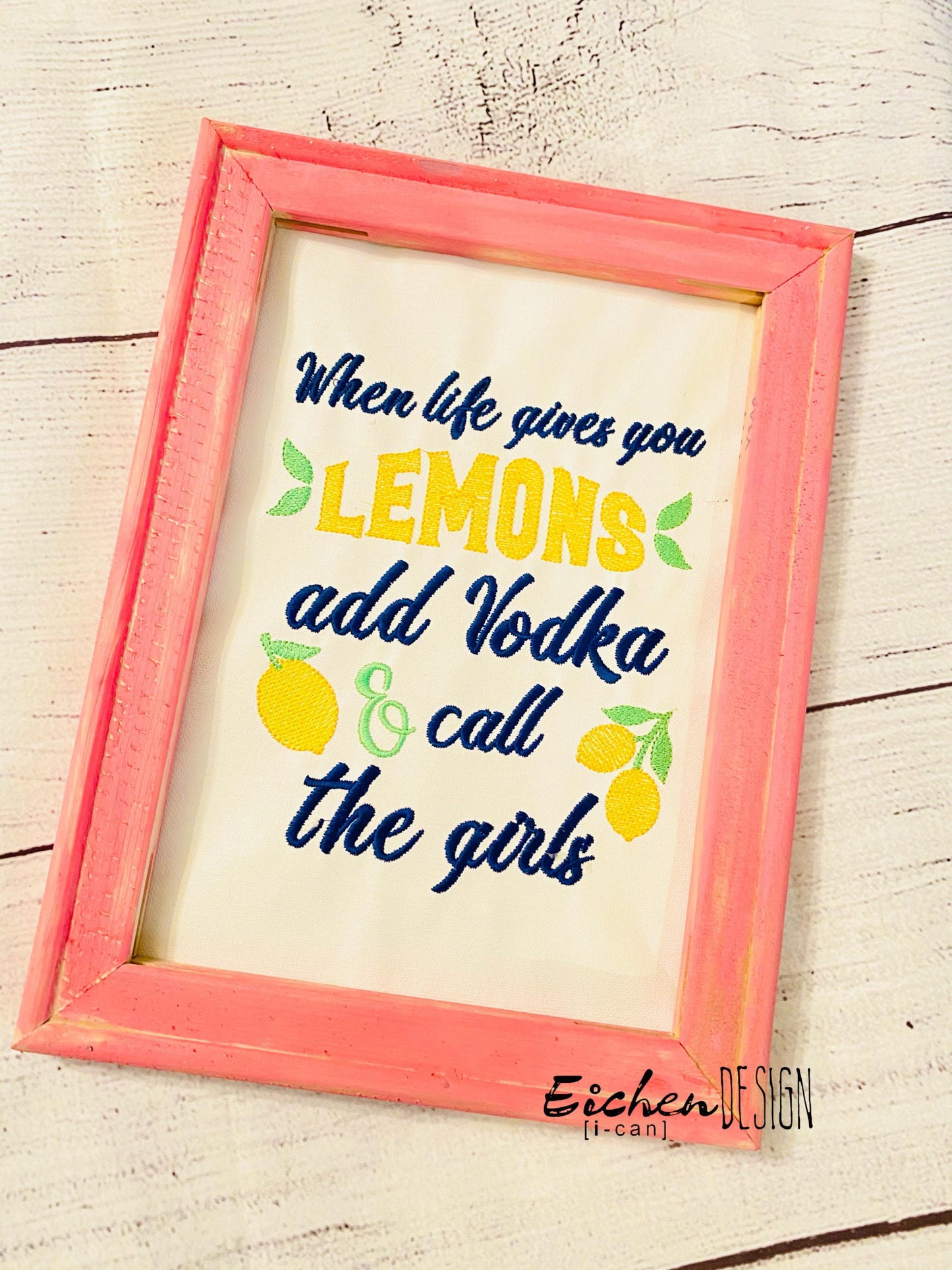 When Life Gives you Lemons - 2 sizes- Digital Embroidery Design