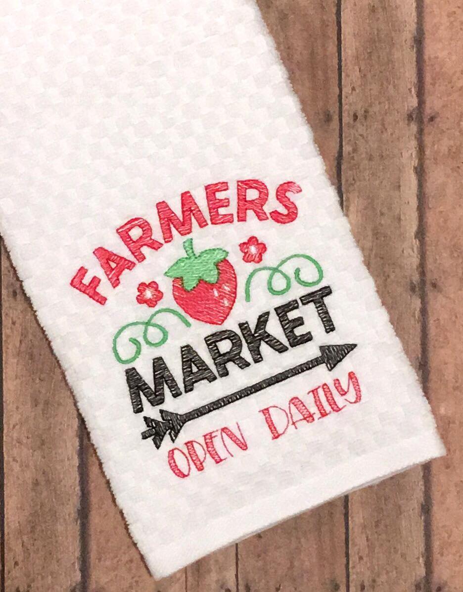 Farmers Market - 3 sizes- Digital Embroidery Design