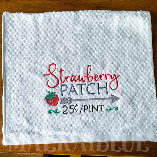 Strawberry Patch - 3 sizes- Digital Embroidery Design