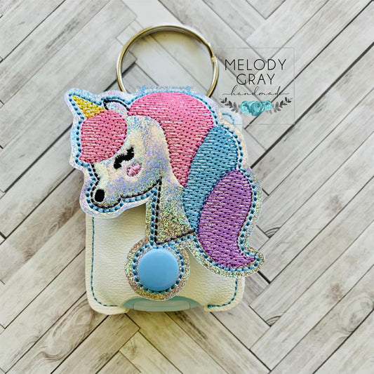 Unicorn Applique Fold Over Sanitizer Holder 5x7- DIGITAL Embroidery DESIGN