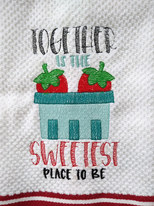 Together is the Sweetest - 3 sizes- Digital Embroidery Design